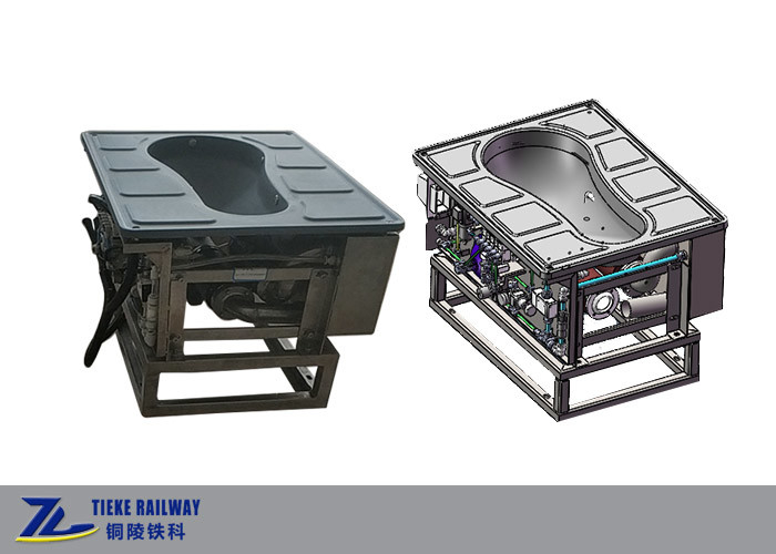 Stainless Steel Or FPR Train Vacuum Toilet System Squat Or Sit Type