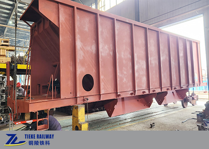 AAR Brake Railway Ore Hopper Wagons Bottom Quick Discharge Heavy Load 90 Tons