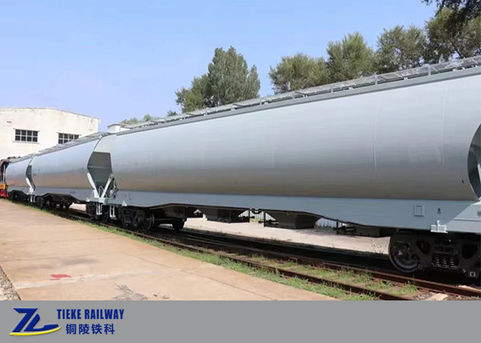 Corns Wheat Soybeans Grain Hopper Wagons Railway Gauge 1435mm Pay Load 70 Tons