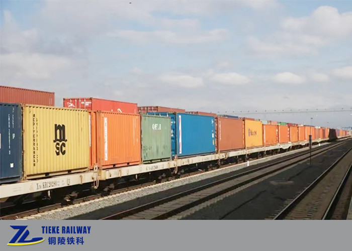 1000mm Railway Gauge Container Flat Wagon Pay Load 55 Tons AAR Air Brake Wagon