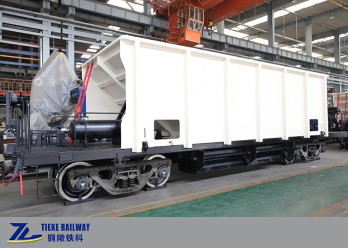 1000mm Meter Gauge Railway Ballast Hopper Wagon Pay Load 40T Capacity 25 Cubic Meters