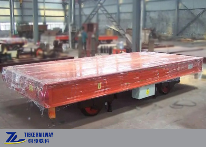 10km/H Remote Control Railway Freight Wagon Cable Powered 20t Load Electric Flat Car