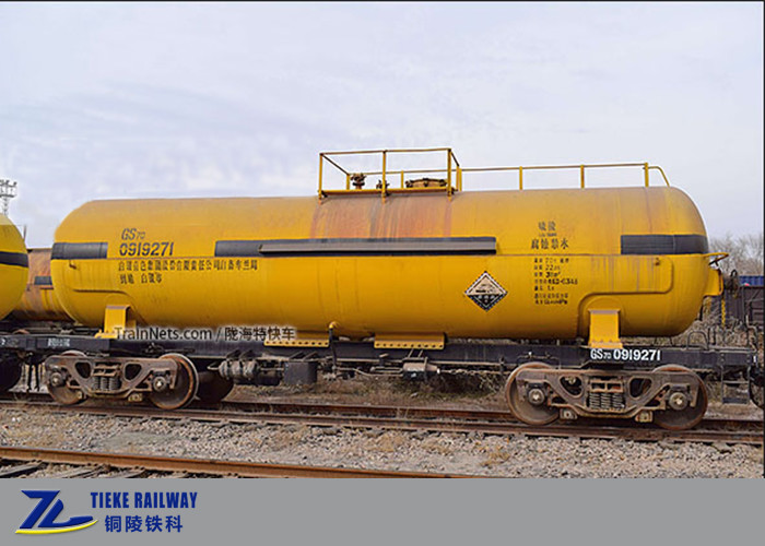 Concentrated Sulfuric Acid Railway Tanker Wagons 120km/H GS70 Tank