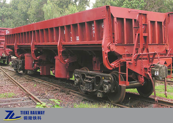 50km/h Railway Side Dump Car 27m3 Capacity Pneumatic Discharging Ballast Trailer