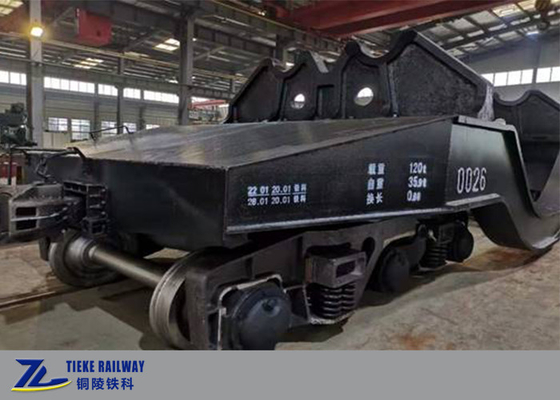 120 Ton Hot Metal Ladle Transfer Car Low speed Low Cost For Steelmaking