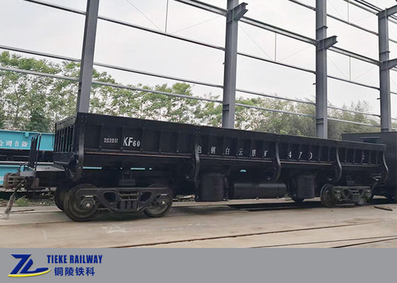 27m3 Volume Side Dump Car Truck AAR Standard Ballast Coal Ore Loading 50 km/h